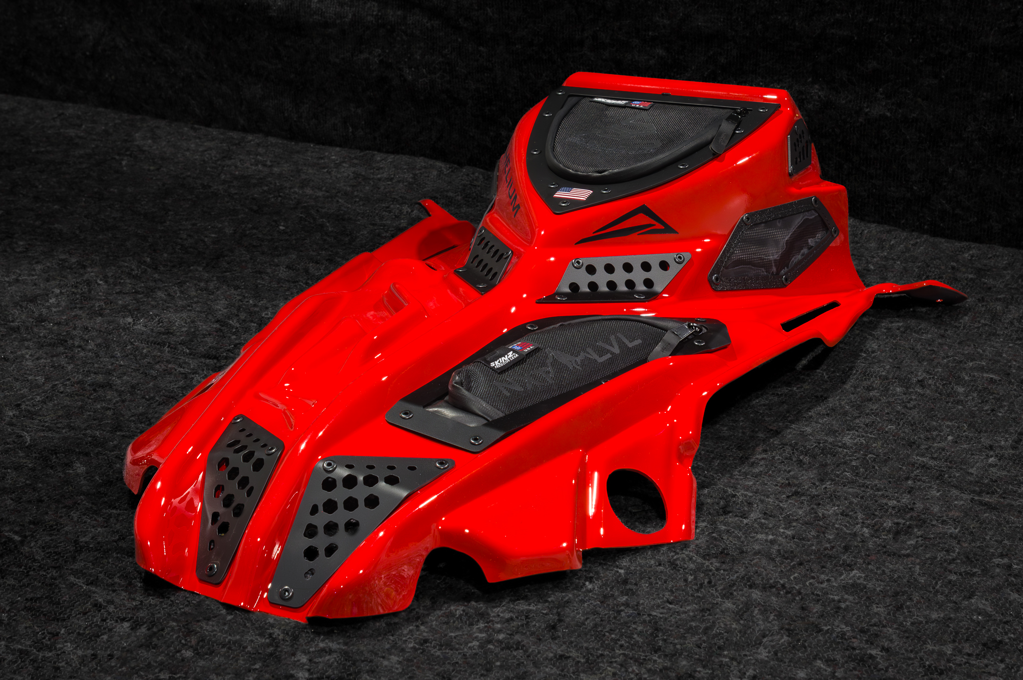 Skinz Helium huv Polaris Matryx (Fäste för 7S Display ingår) - Röd - 2