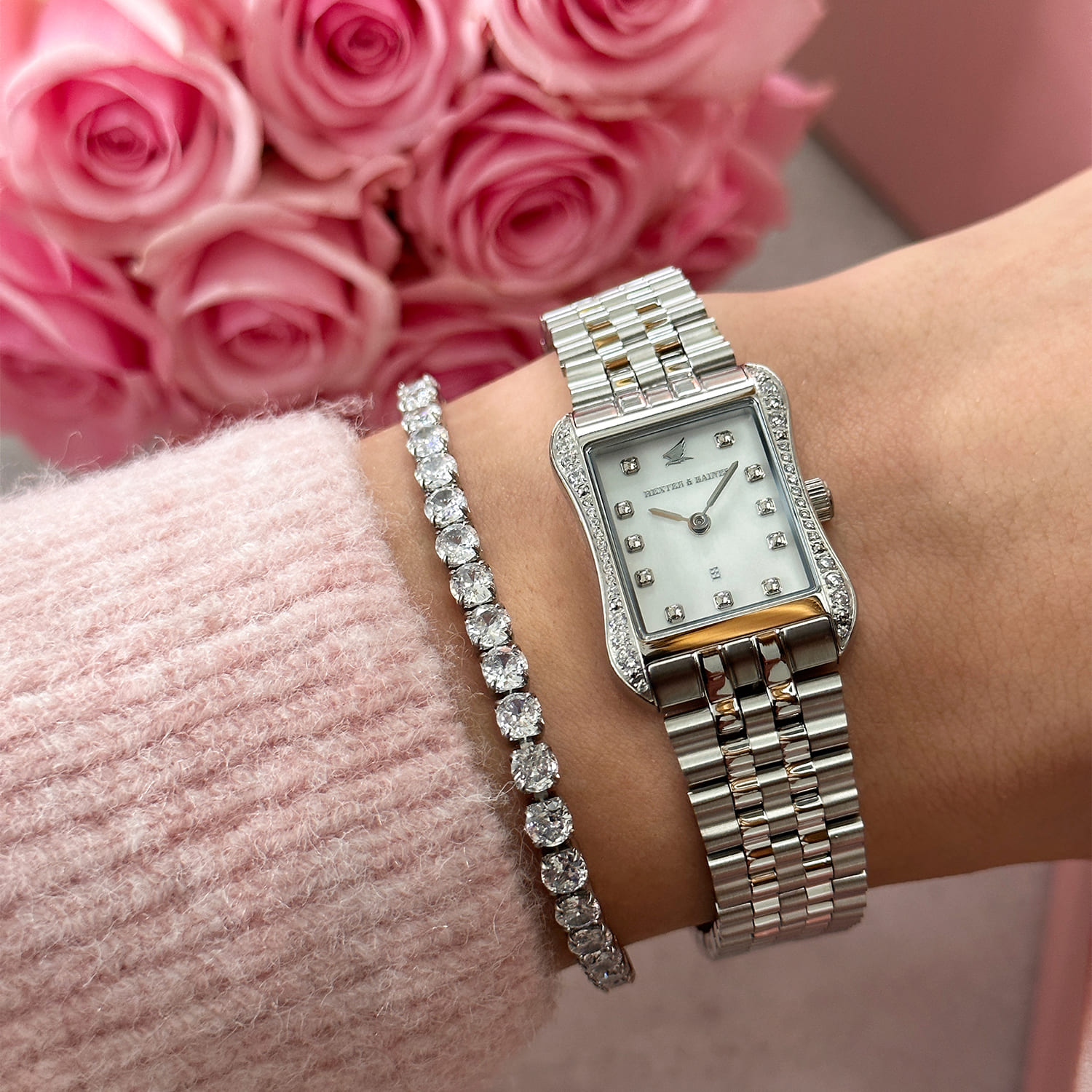 H&B Cronvas, Silver & Pearl - 5