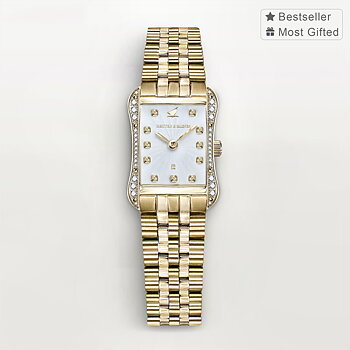 H&B Cronvas Pavé, Gold & White