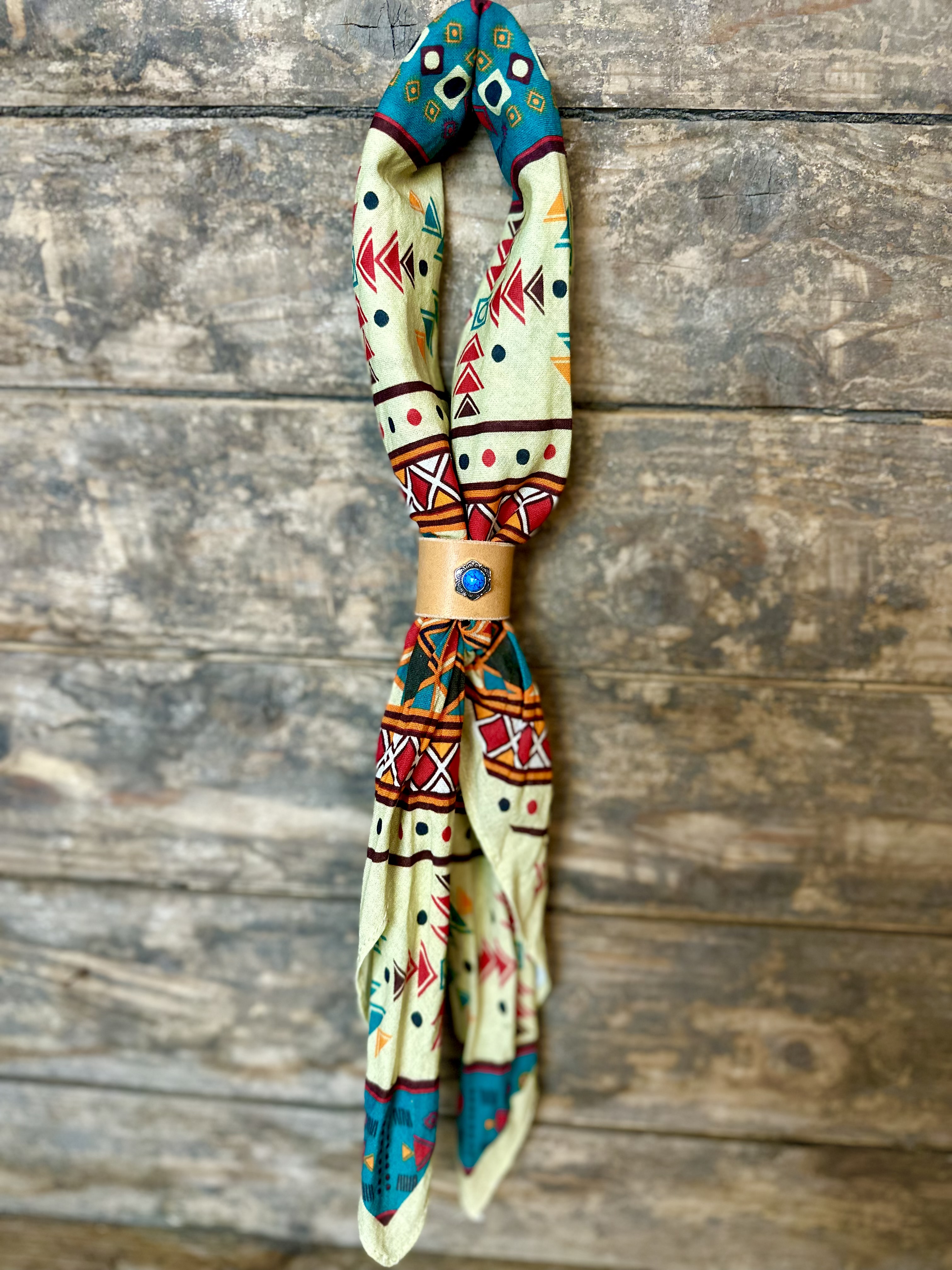 Bandana bolo  turkos blomma  - 2