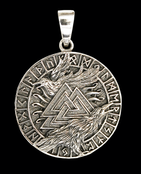 Valknut hängsmycke i Äkta silver - Odens knut.