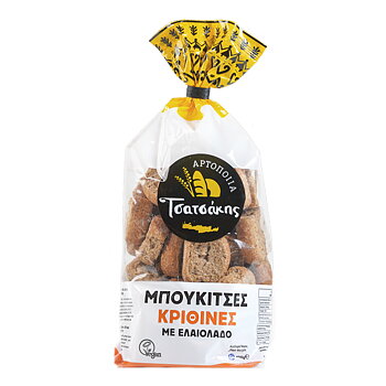 Tsatsakis, mini, krithina with olive oil 400g,- crusts