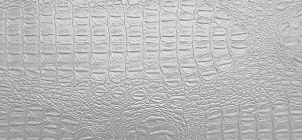 Konstläder Krokodil,  vit-silver