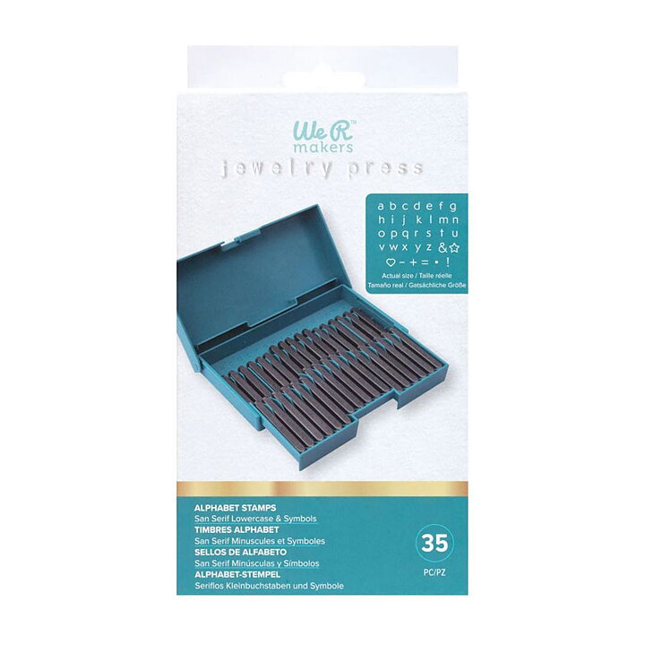 WeRMK Jewelry Press Alphapet Stamps - Serif Lowercase & Symbols