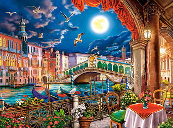 Romantic Night in Venice, puslespil med 2000 brikker (C-200986)