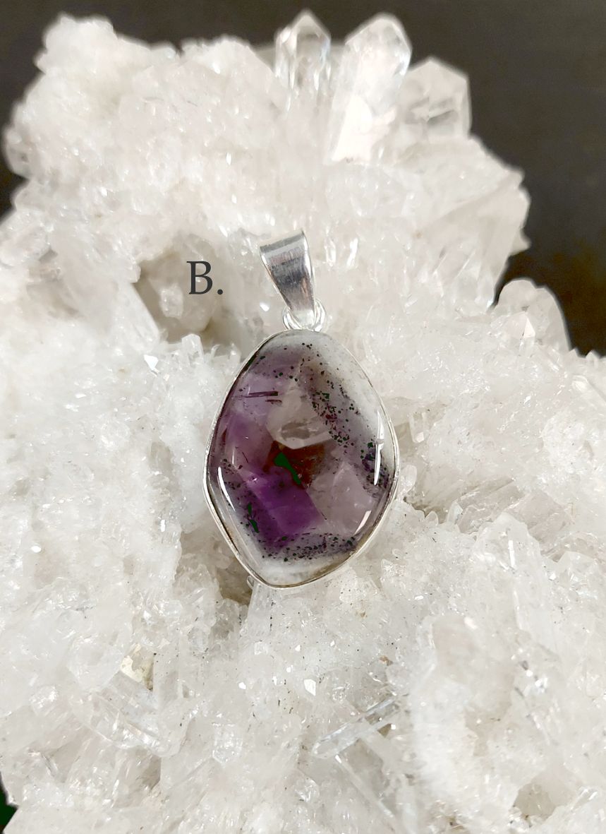 Silver Hängen Cabochon i Cacoxenit - 3