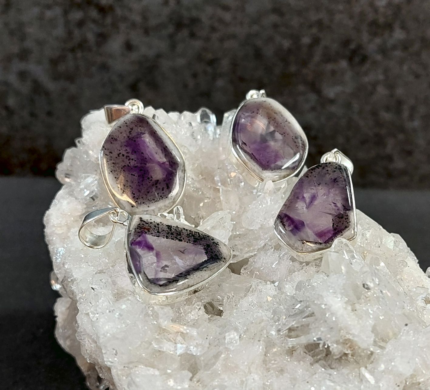 Silver Hängen Cabochon i Cacoxenit