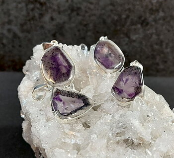 Silver Hängen Cabochon i Cacoxenit
