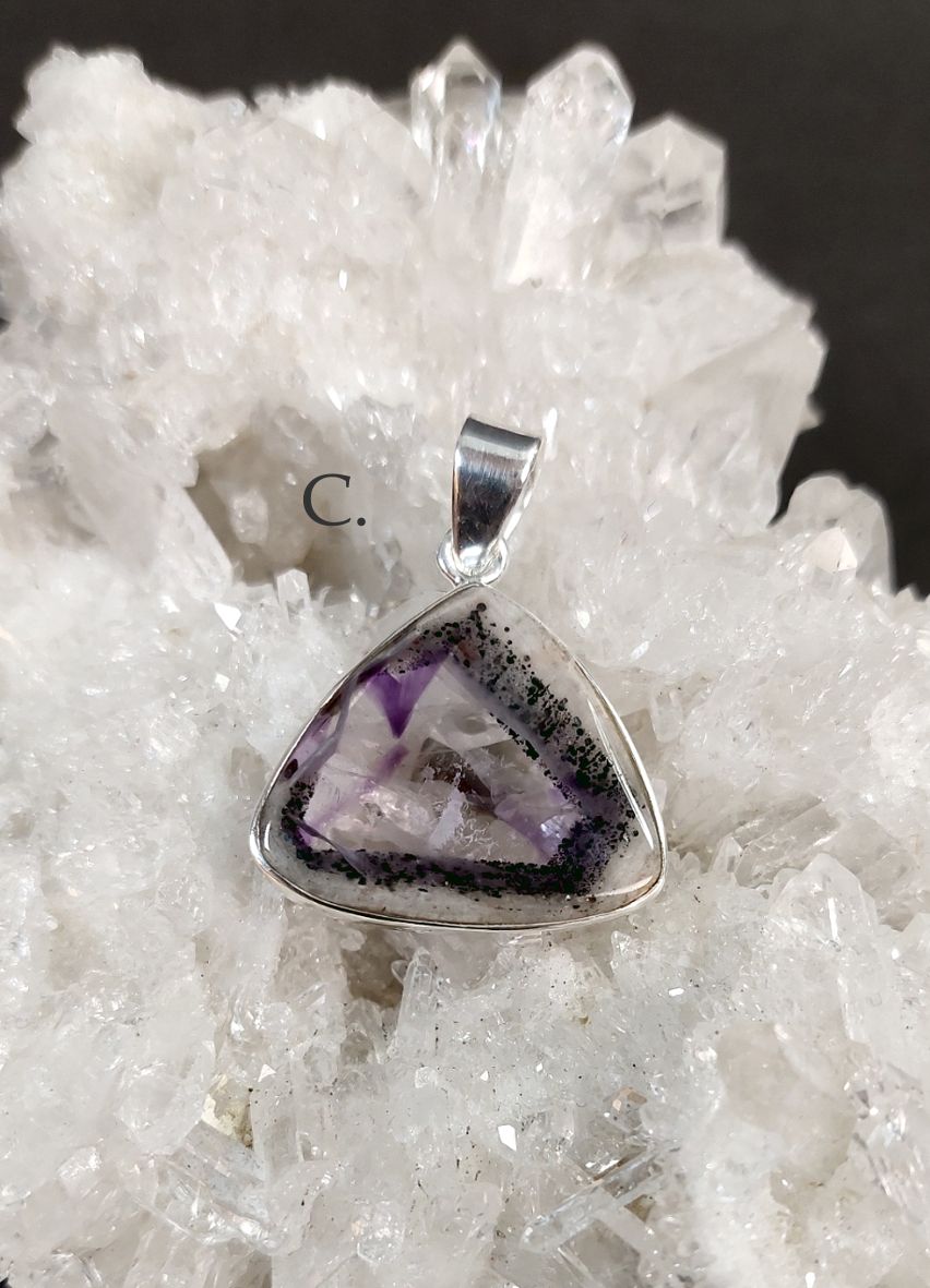 Silver Hängen Cabochon i Cacoxenit - 4