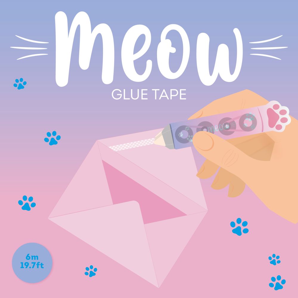 Meow glue tape, Kitty, klistertejp - 4