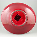 Mari Simmulson (Tokyo 1952) Red Oval Bowl with Relief Decor 30 cm