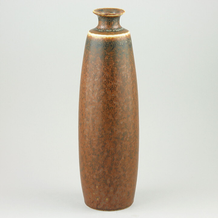 Carl-Harry Stålhane (SAK 1960s) Majestic Brown Cylinder Vase (27 cm) (2)