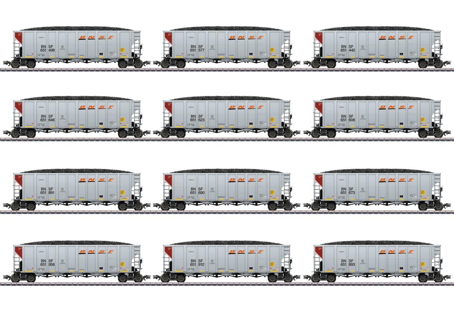Vagnset: kolvagnar BNSF