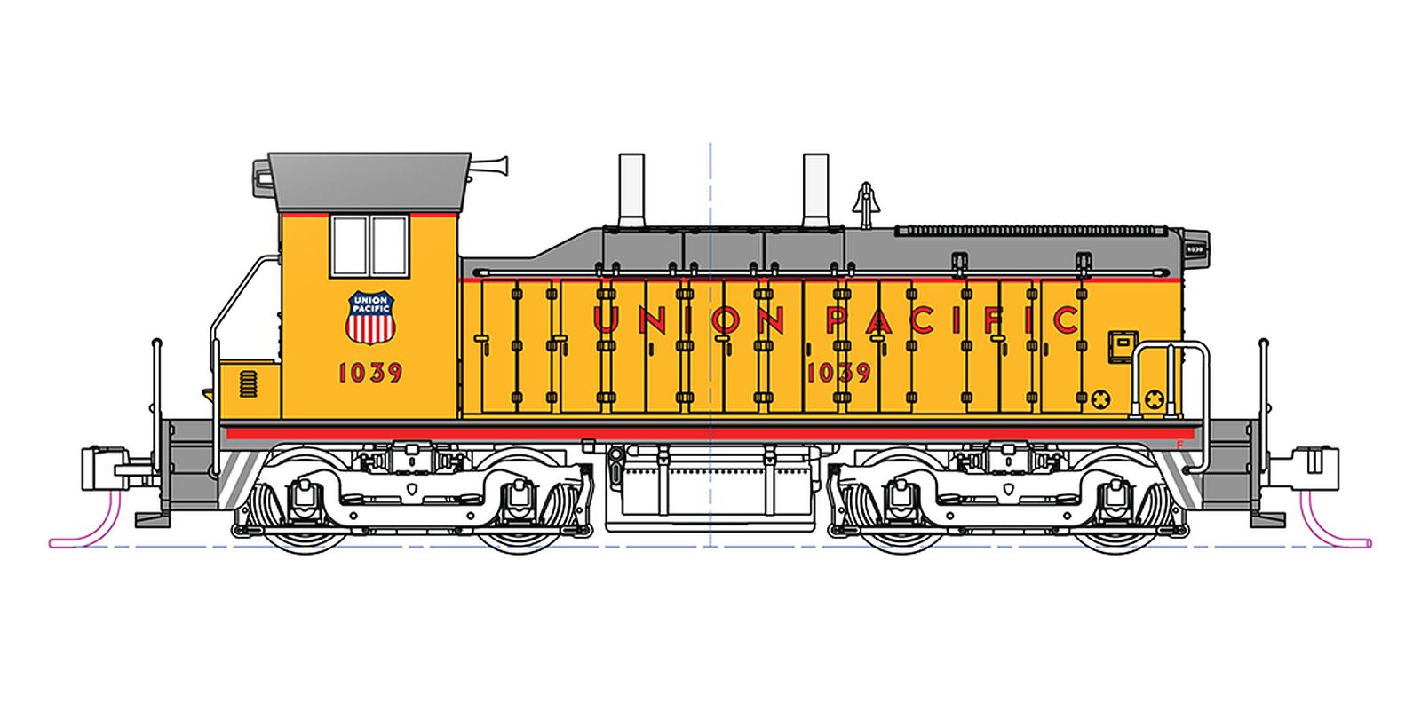 Diesellok EMD NW-2 UP #1039