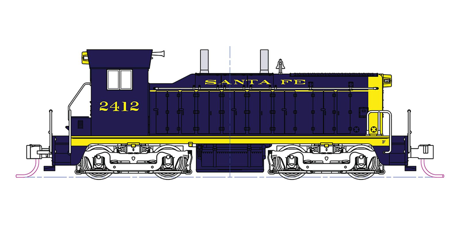 Diesellok EMD NW-2 ATSF #2412
