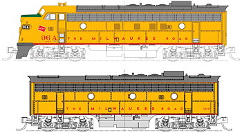Diesellok FP7A+FP7B 96A/96B MW Rd