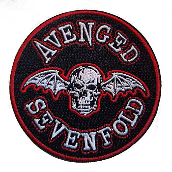 Avenged Sevenfold Woven Patch: Deathbat Orange Border (Standard)