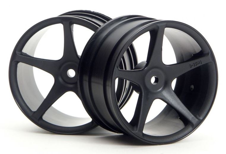 HPI 3858 Vintage Stock Car Wheel 31mm Black (6mm Offset)