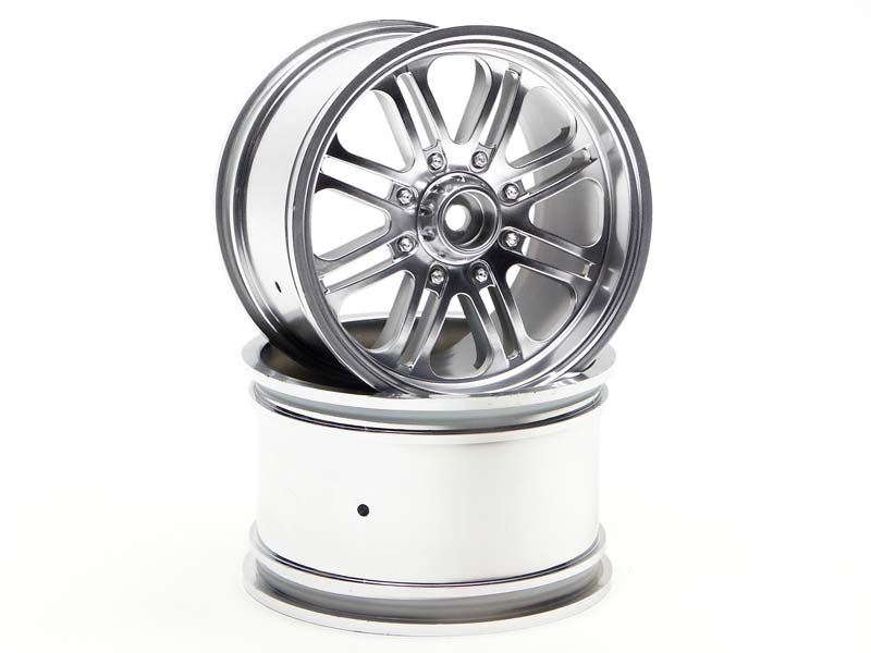 HPI 3138 8 SPOKE WHEEL SATIN CHROME (83X56MM/2PCS) - 3