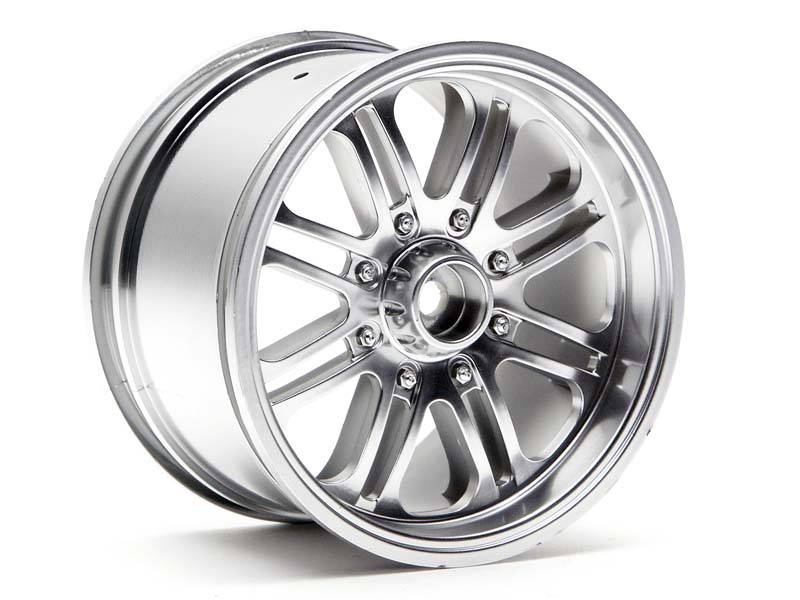 HPI 3138 8 SPOKE WHEEL SATIN CHROME (83X56MM/2PCS) - 2