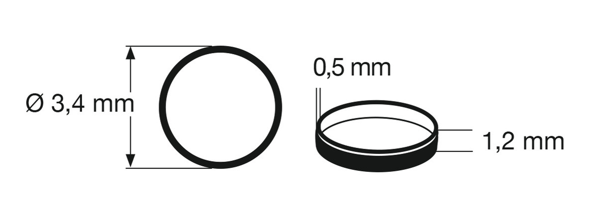 Slirskydd Ø3.4mm, sats med 10st