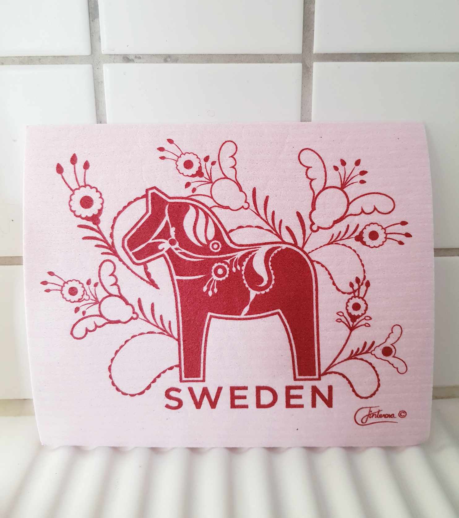 Disktrasa Dalahästar Rosa/Röd