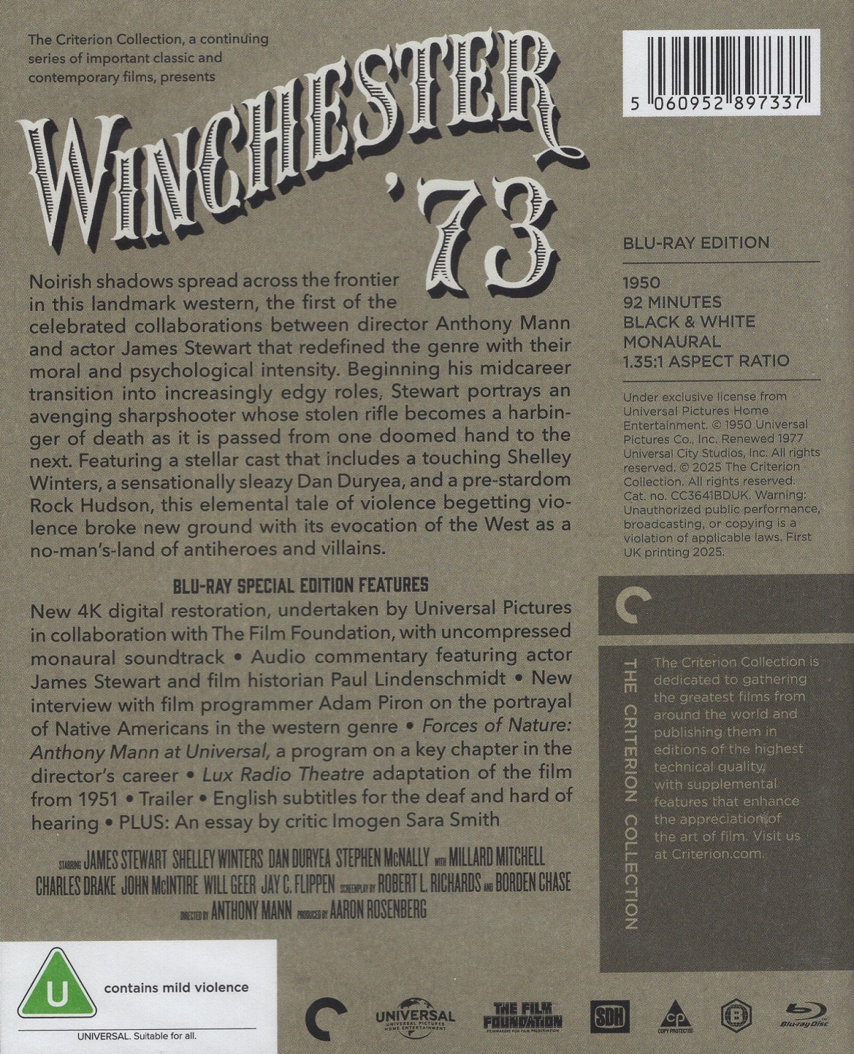 Winchester '73 (Criterion Collection) (ej svensk text) (Blu-ray) - 2