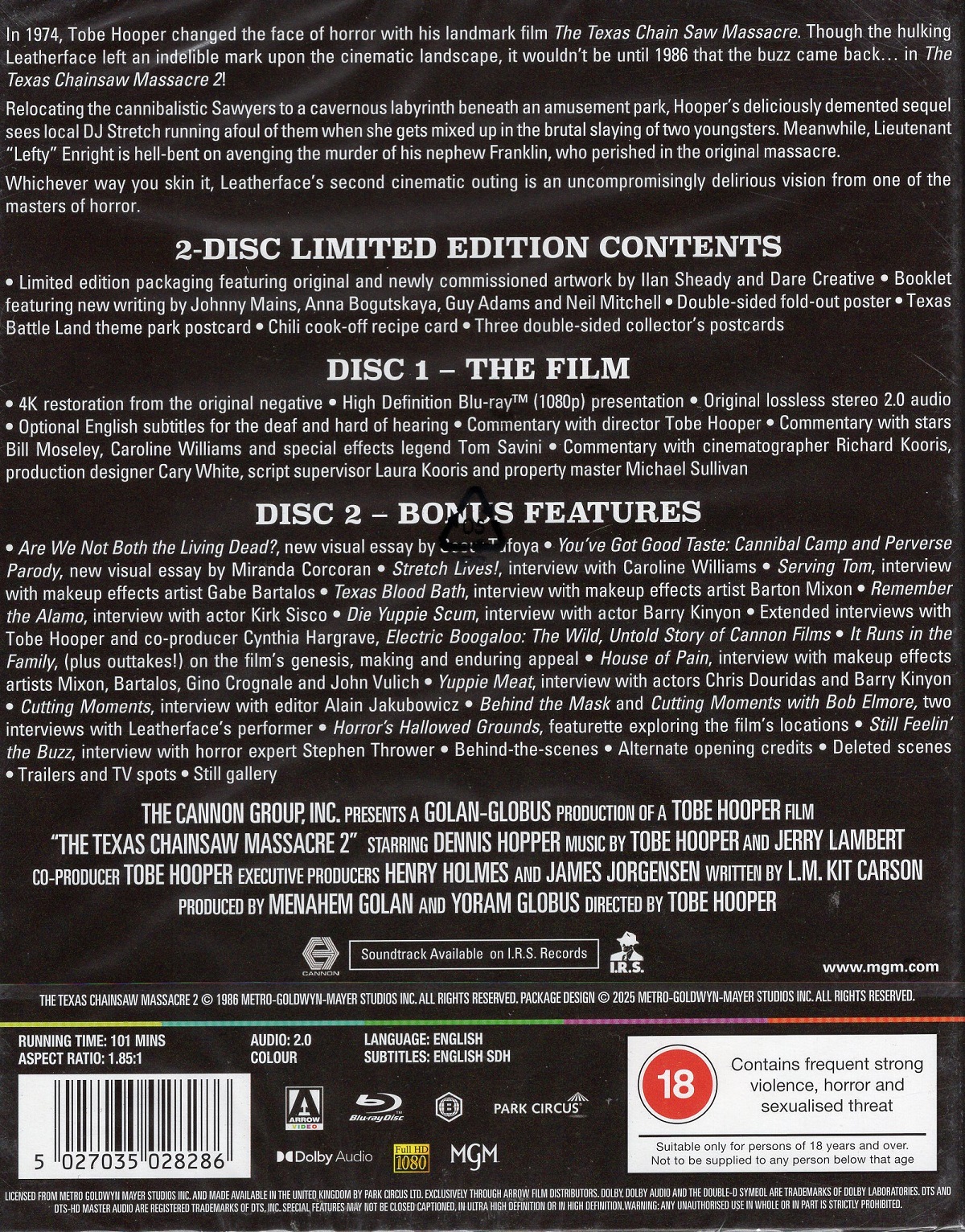 Texas Chainsaw Massacre 2 (Limited Edition) (ej svensk text) (Blu-ray) - 2