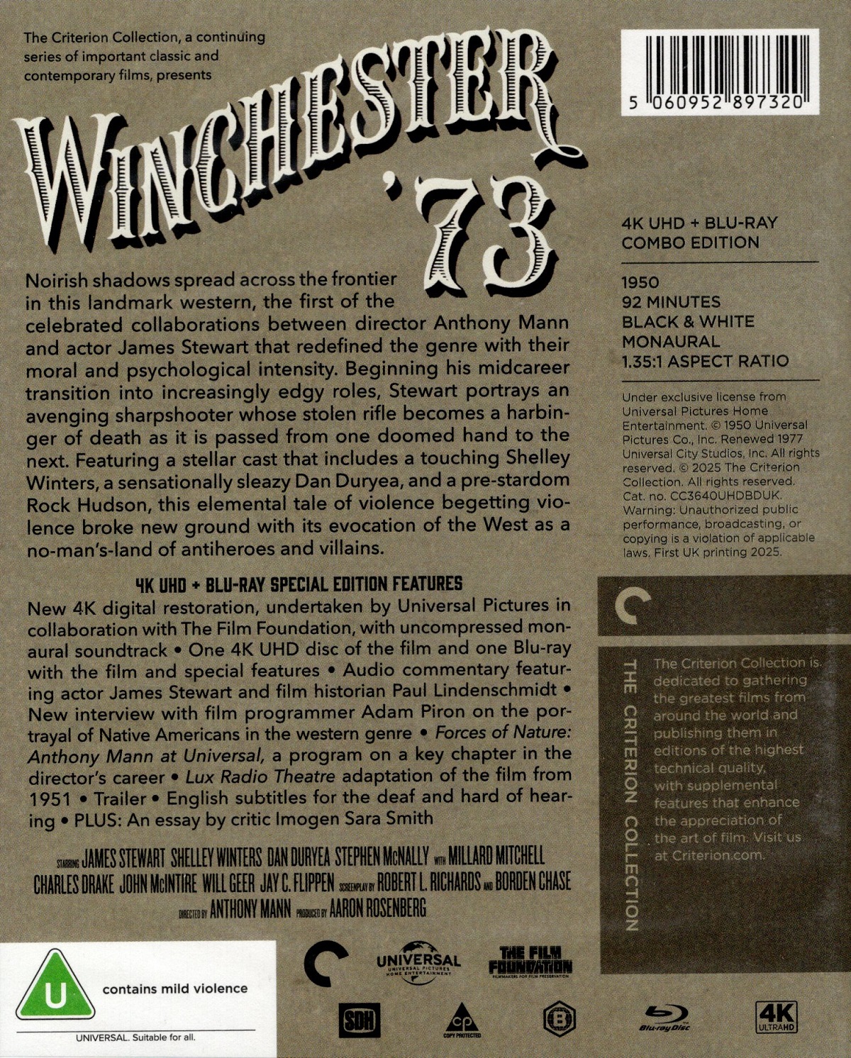 Winchester '73 (Criterion Collection) (ej svensk text) (4K Ultra HD + Blu-ray) - 2