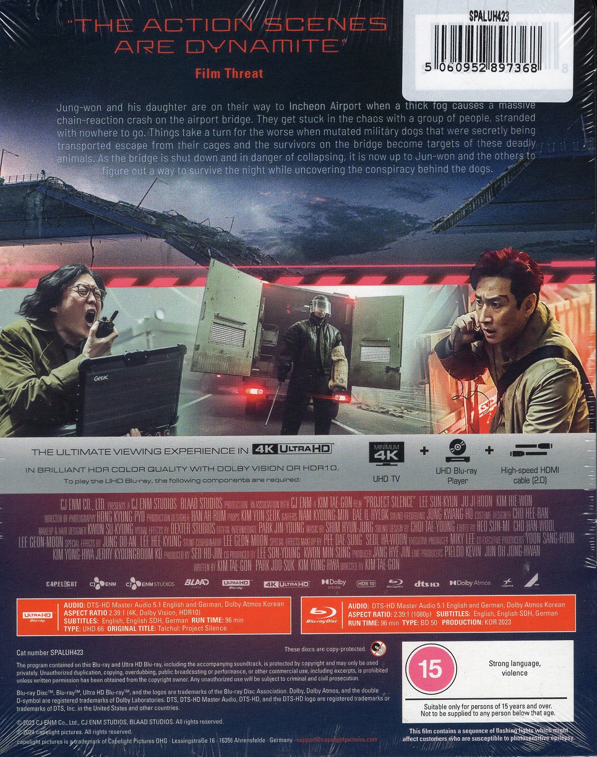 Project Silence (Limited Edition Steelbook) (ej svensk text) (4K Ultra HD + Blu-ray) - 2