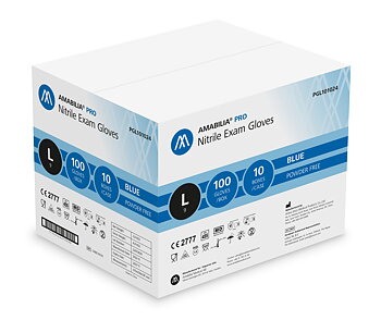 Examination glove nitrile L Blue 10 x 100 pcs