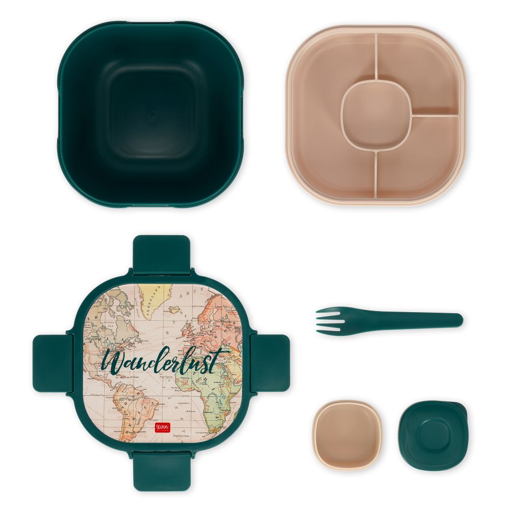 Lunchlåda med extrafack och gaffel, Travel - 6
