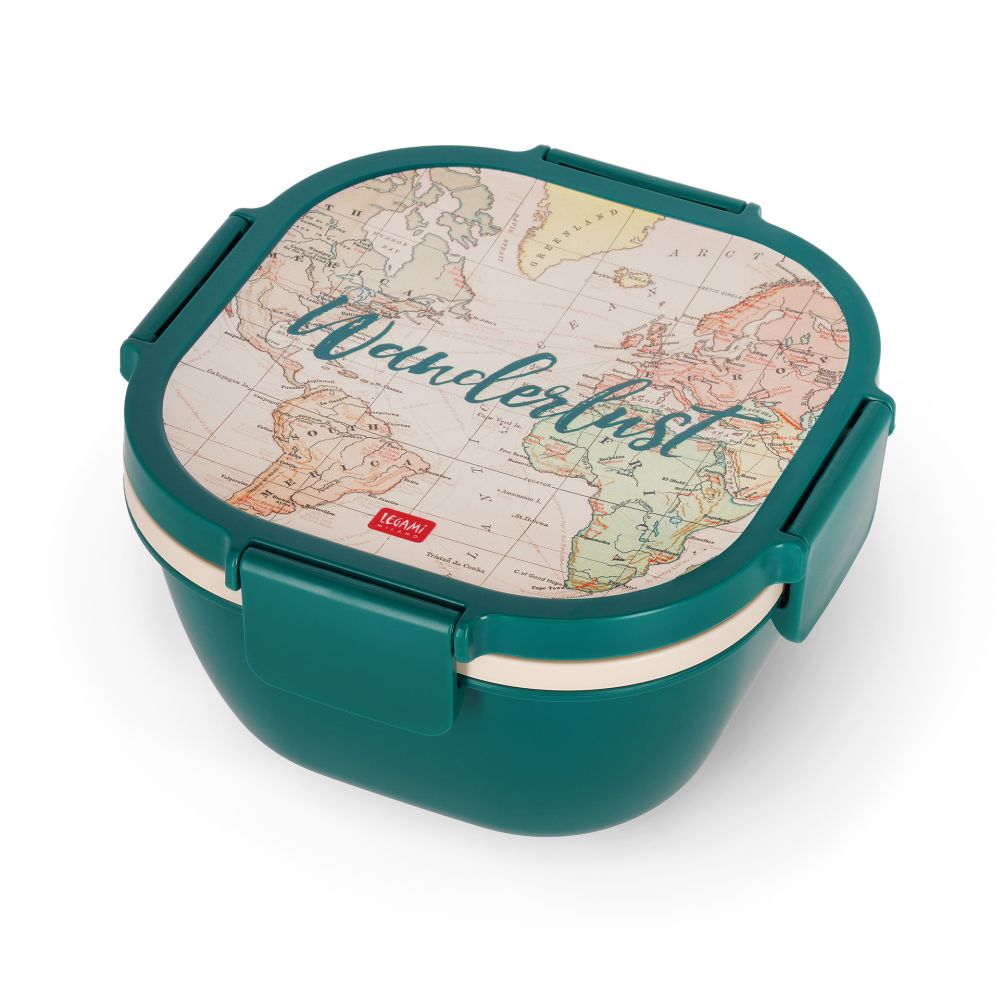 Lunchlåda med extrafack och gaffel, Travel