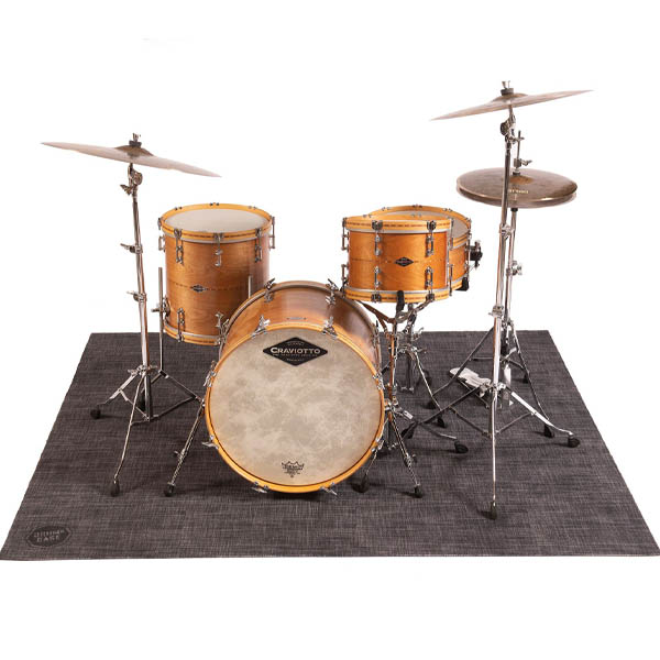 DRUMnBASE WVN BBL – Back in Black Woven Drum Mat, 185×160 cm - 2