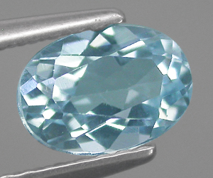 Piedra preciosa suelta de topacio azul cielo natural de forma ovalada de 1,10 ct