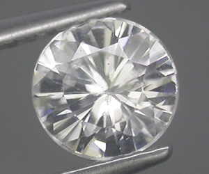 Gema de circón blanco suelta natural redonda de 4,9 mm y brillo deslumbrante de 0,61 ct