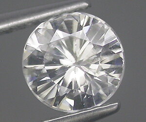 Gema de circón blanco suelta natural redonda de 4,9 mm y brillo deslumbrante de 0,61 ct