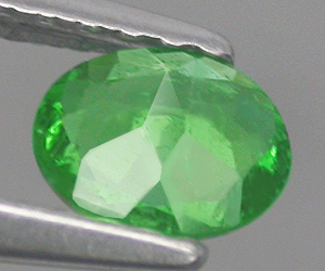 Preciosa piedra preciosa suelta de granate tsavorita natural de corte ovalado muy bonita de 0,34 ct - 2