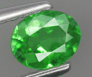 Preciosa piedra preciosa suelta de granate tsavorita natural de corte ovalado muy bonita de 0,34 ct - 3