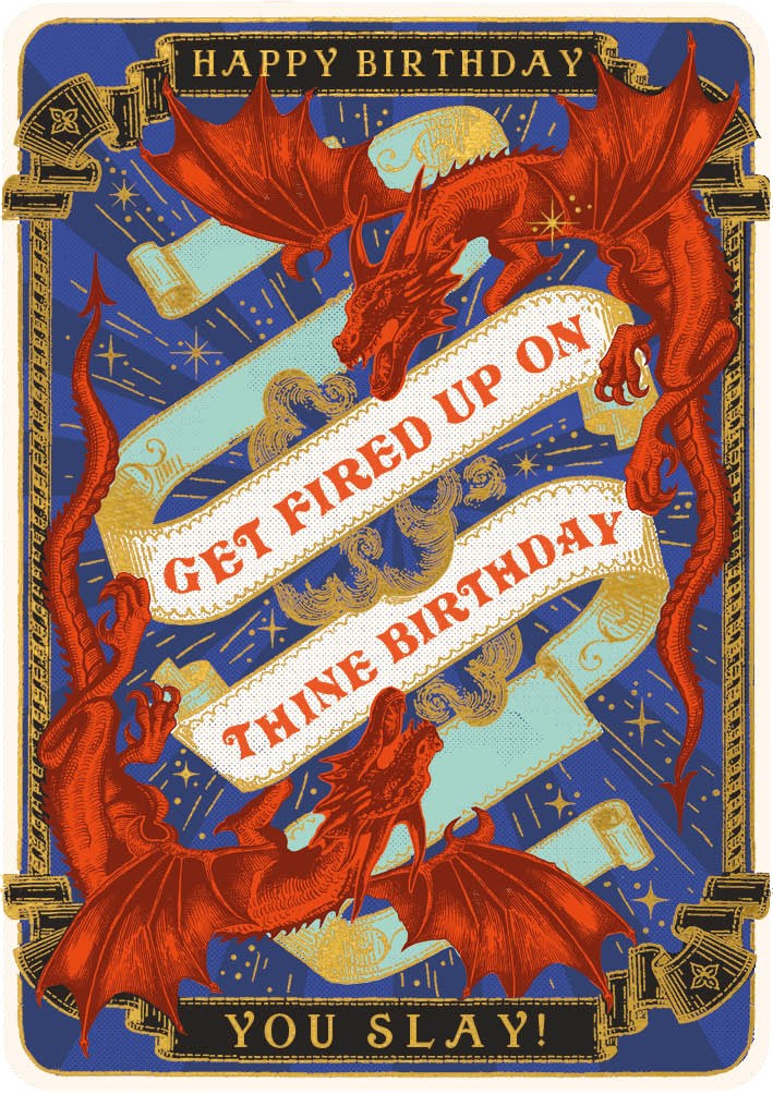 Huzzah Get Fired Up Greeting Card
