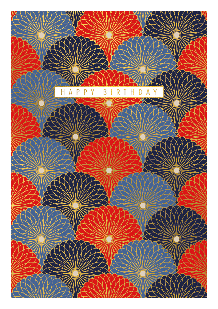 Sakura Optical Blue & Red Greeting Card