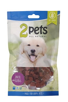 2pets  Dogsnack Duck cubes 100g