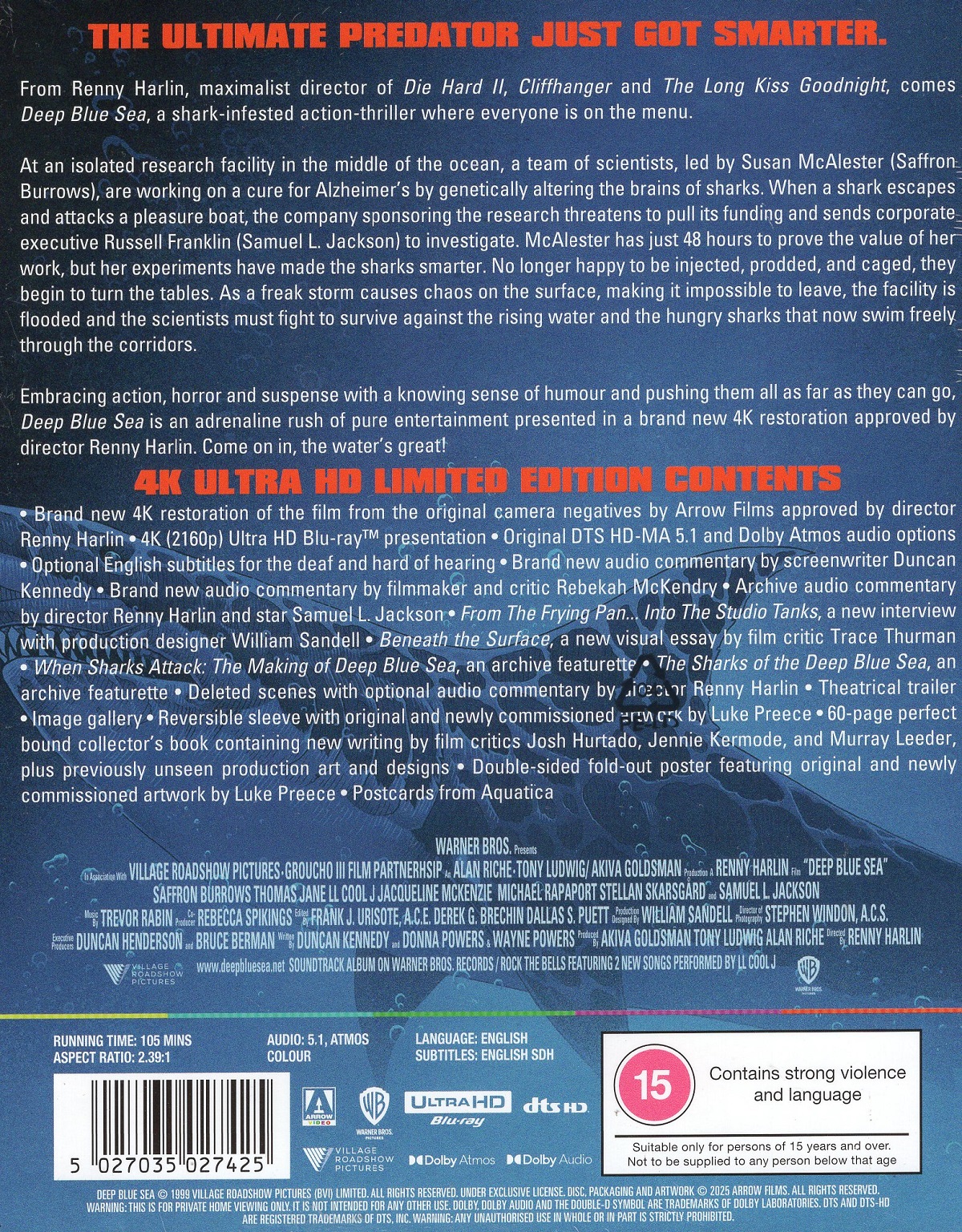 Deep Blue Sea (Limited Edition) (ej svensk text) (4K Ultra HD) - 2