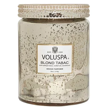 Voluspa Blond Tabac Large Glass Candle