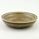 Carl-Harry Stålhane (1960s) Brown Studio Bowl with Abstract Decor 17 cm