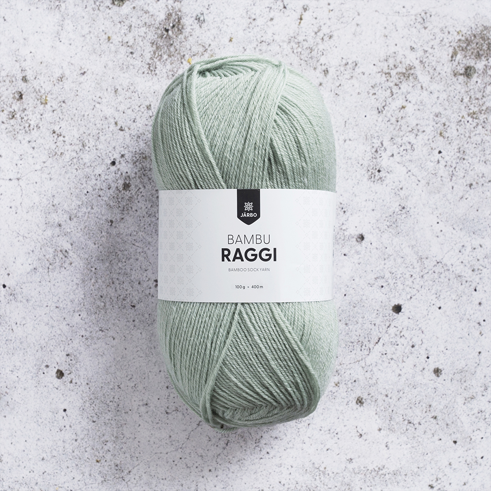 Järbo Bambu Raggi 100 g Grön 17213  Stickfasthet 28 maskor per 10 cm