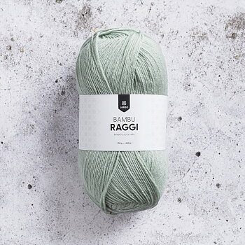 Järbo Bambu Raggi 100 g Grön 17213  Stickfasthet 28 maskor per 10 cm