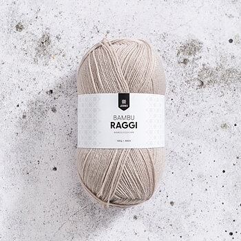 Järbo Bambu Raggi 100 g Almost Almond 17217 Stickfasthet 28 maskor per 10 cm