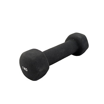 Begagnad Svart Neoprenhantel, 1 kg (1 st)