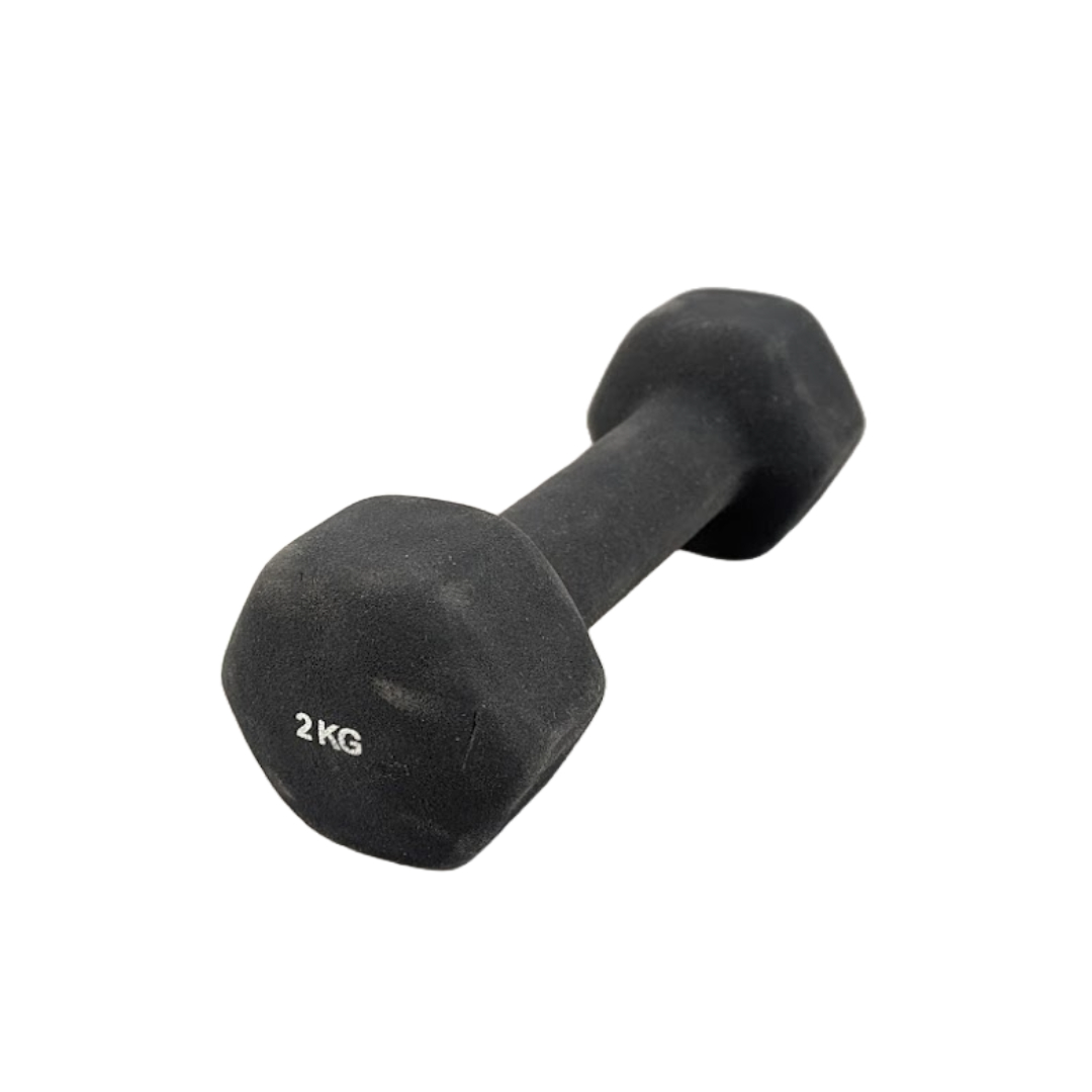 Begagnad Svart Neoprenhantel, 2 kg (1 st)